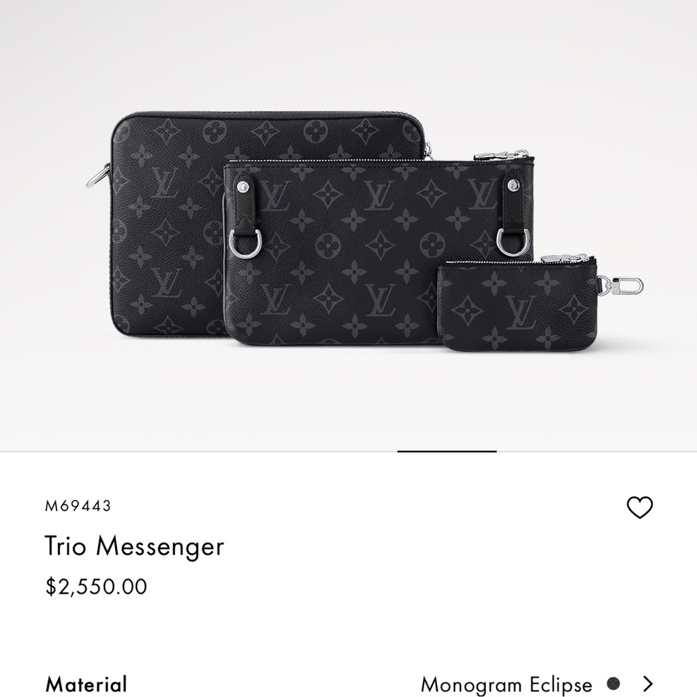 Louis Vuitton Black Messenger Bag with Monogram Design - Picture 7 of 7